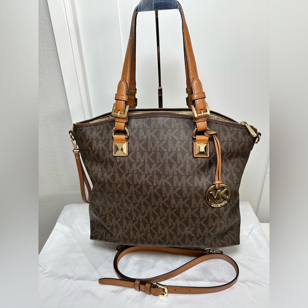 Michael Kors Karla Large Multi-Function Brown Tote Bag